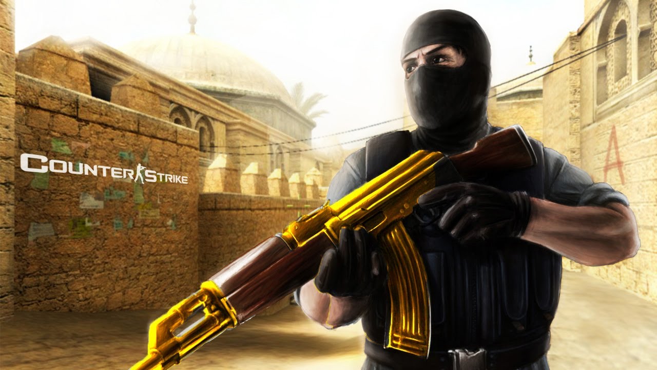 CS:S Golden AK 47 Wallpaper (Wallpaper > Counter Strike: Source)