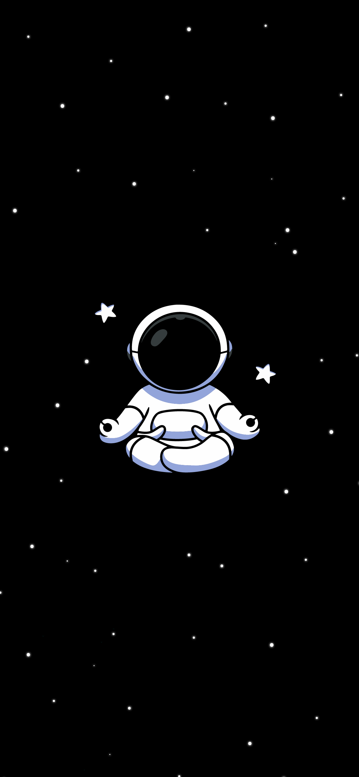 astronaut black background