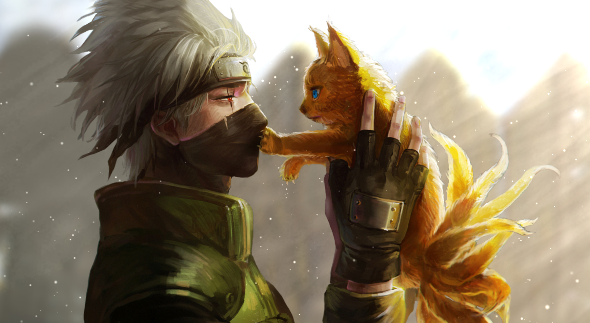 Kakashi Hatake Nine Tails Baby Fox live wallpaper [DOWNLOAD FREE]