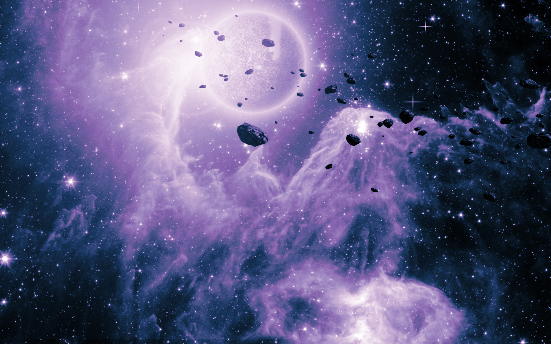Purple Asteroids Nebula wallpaper. Purple Asteroids Nebula