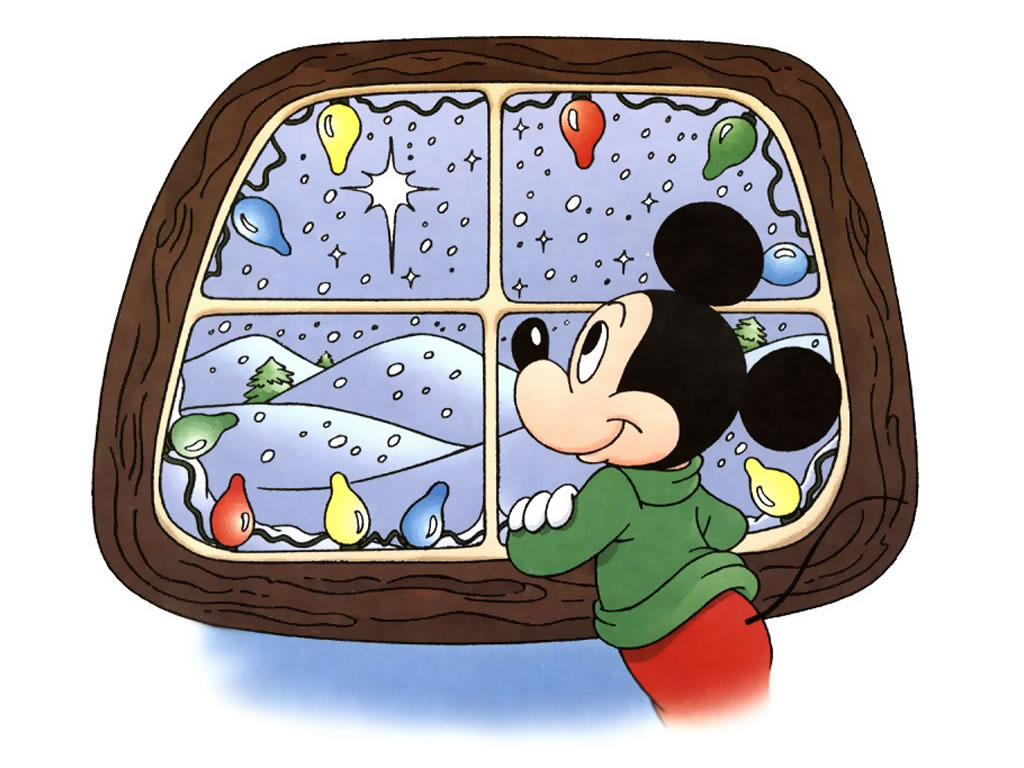 Disney Christmas Mouse Winter Wide
