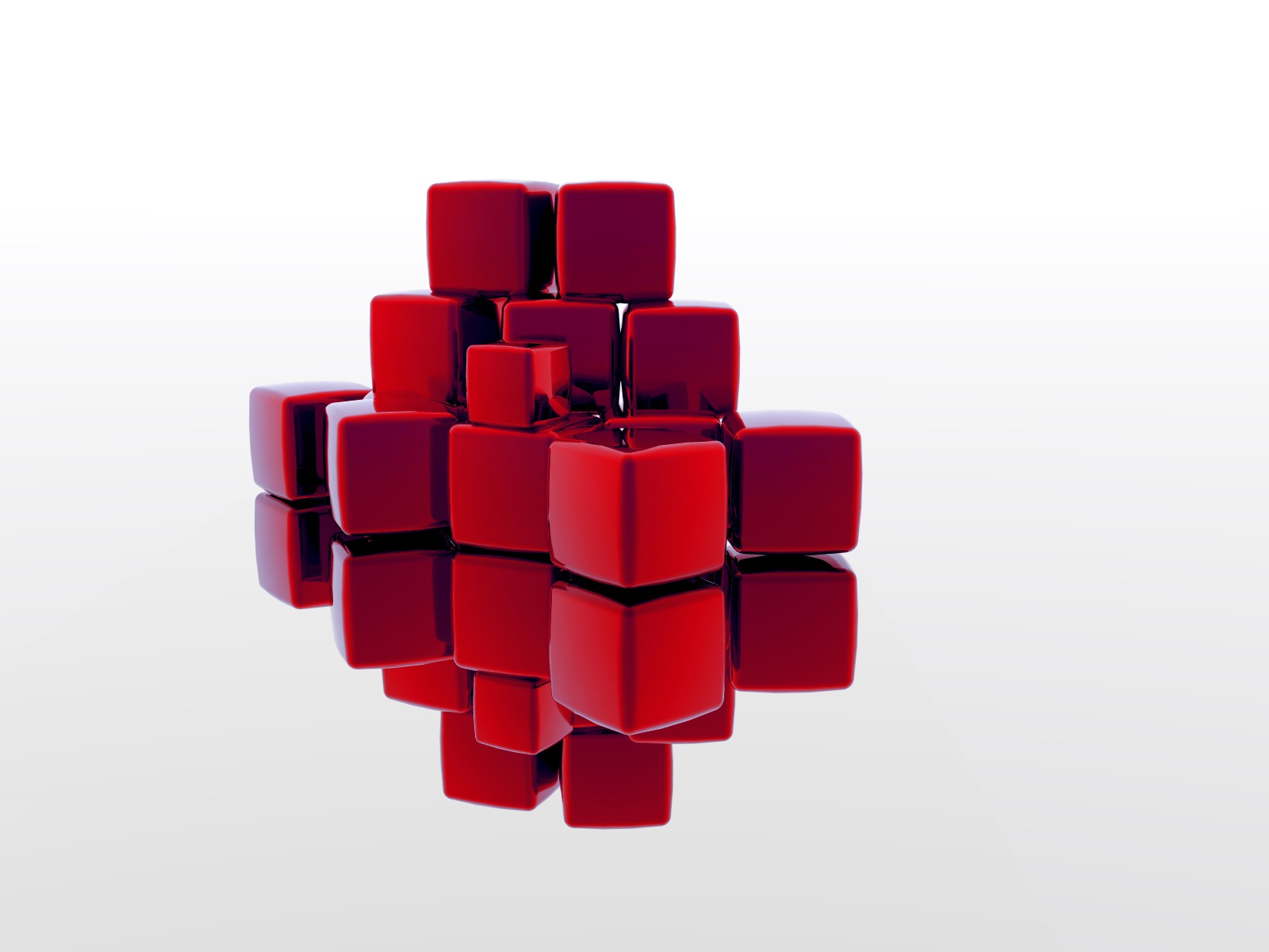 3D Red Blocks