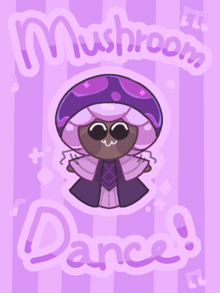 Mushroom Dance! Art for Poison Mushroom Cookie! (By me) (Cookie run: Kingdom)