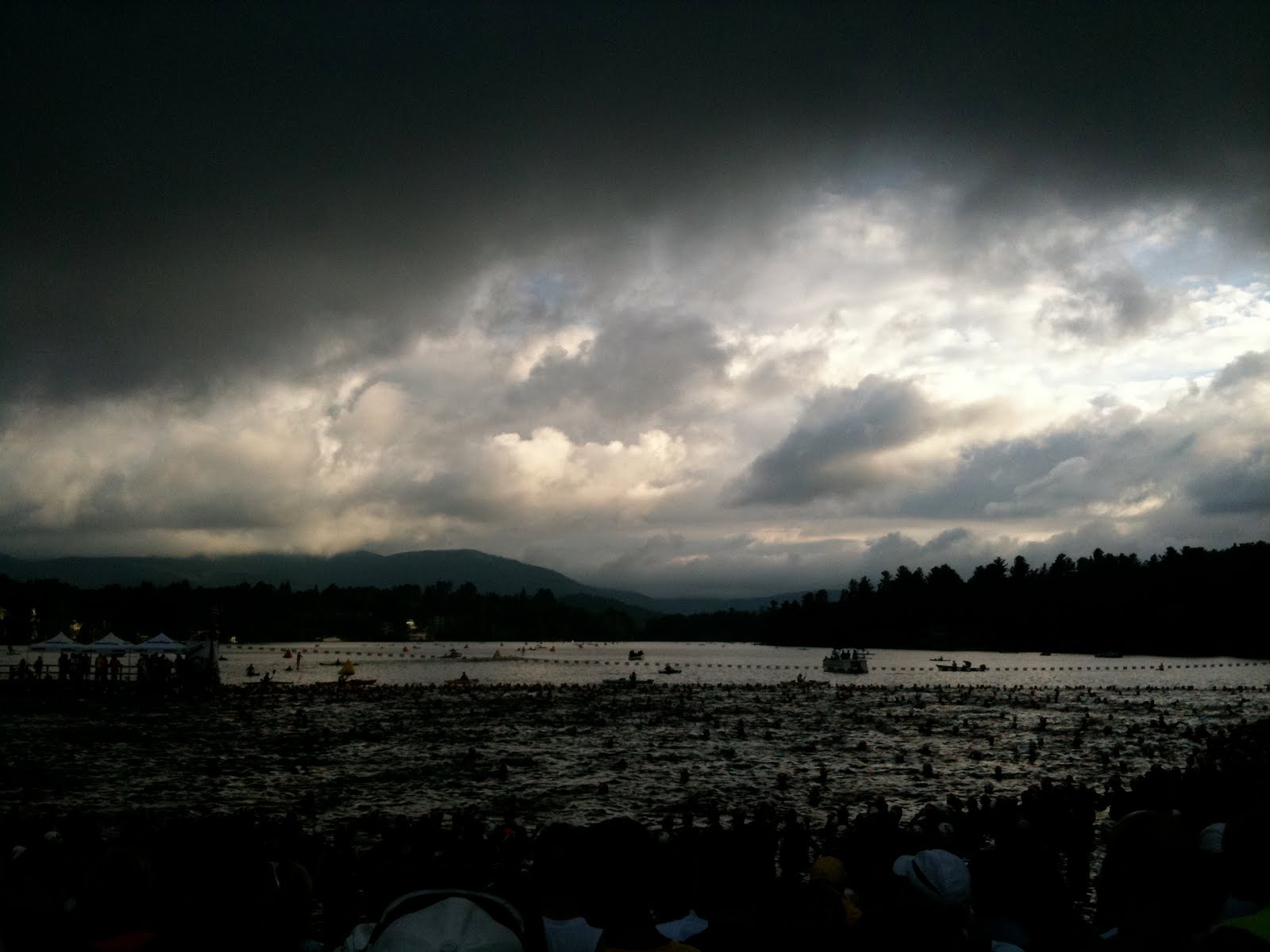 Free download Ominous clouds before the swim start It would later end up raining [1600x1200] for your Desktop, Mobile & Tablet. Explore Lake Placid Wallpaper. Lake Placid Wallpaper, Placid