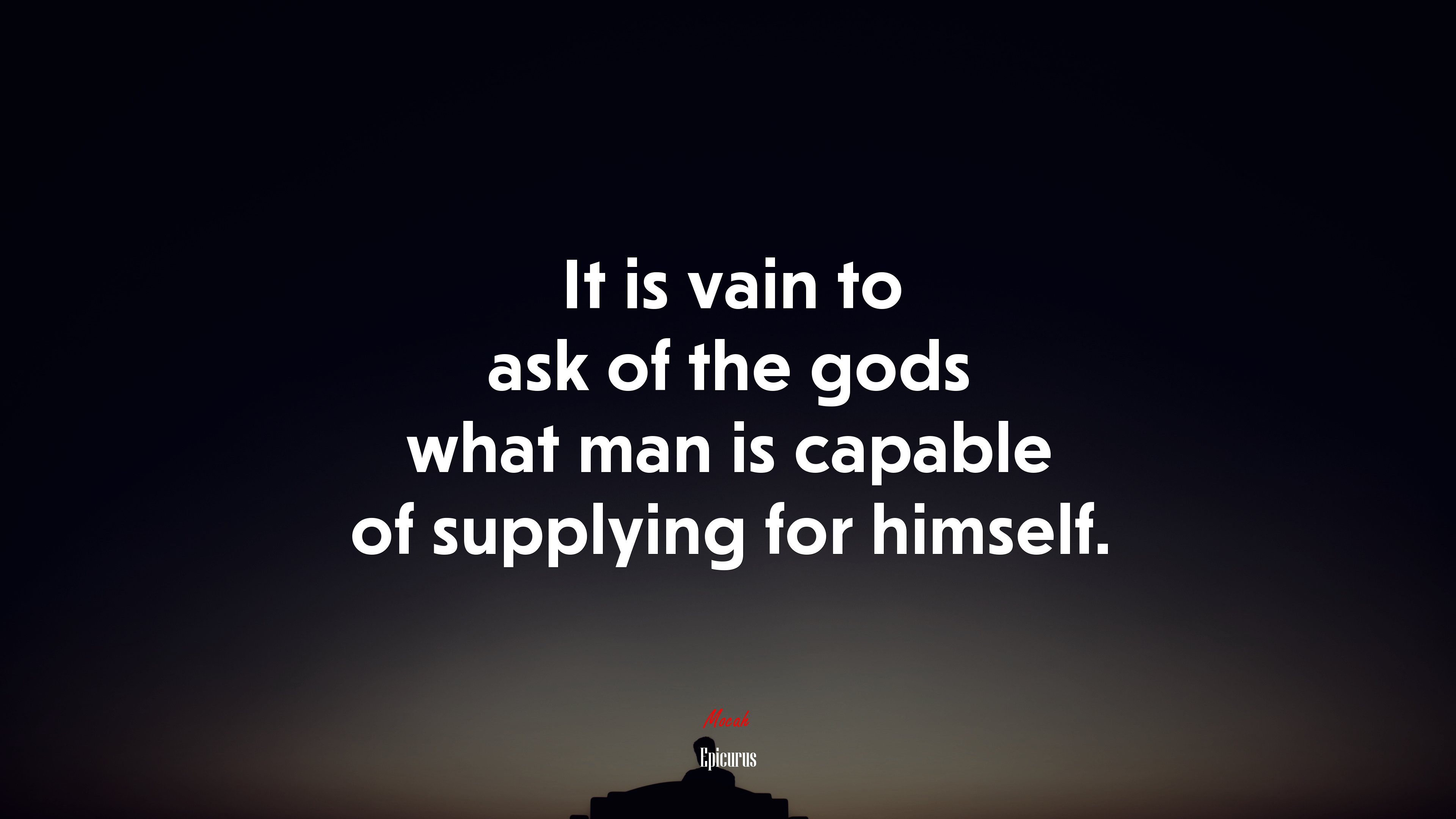 Epicurus quote HD wallpaper, Background