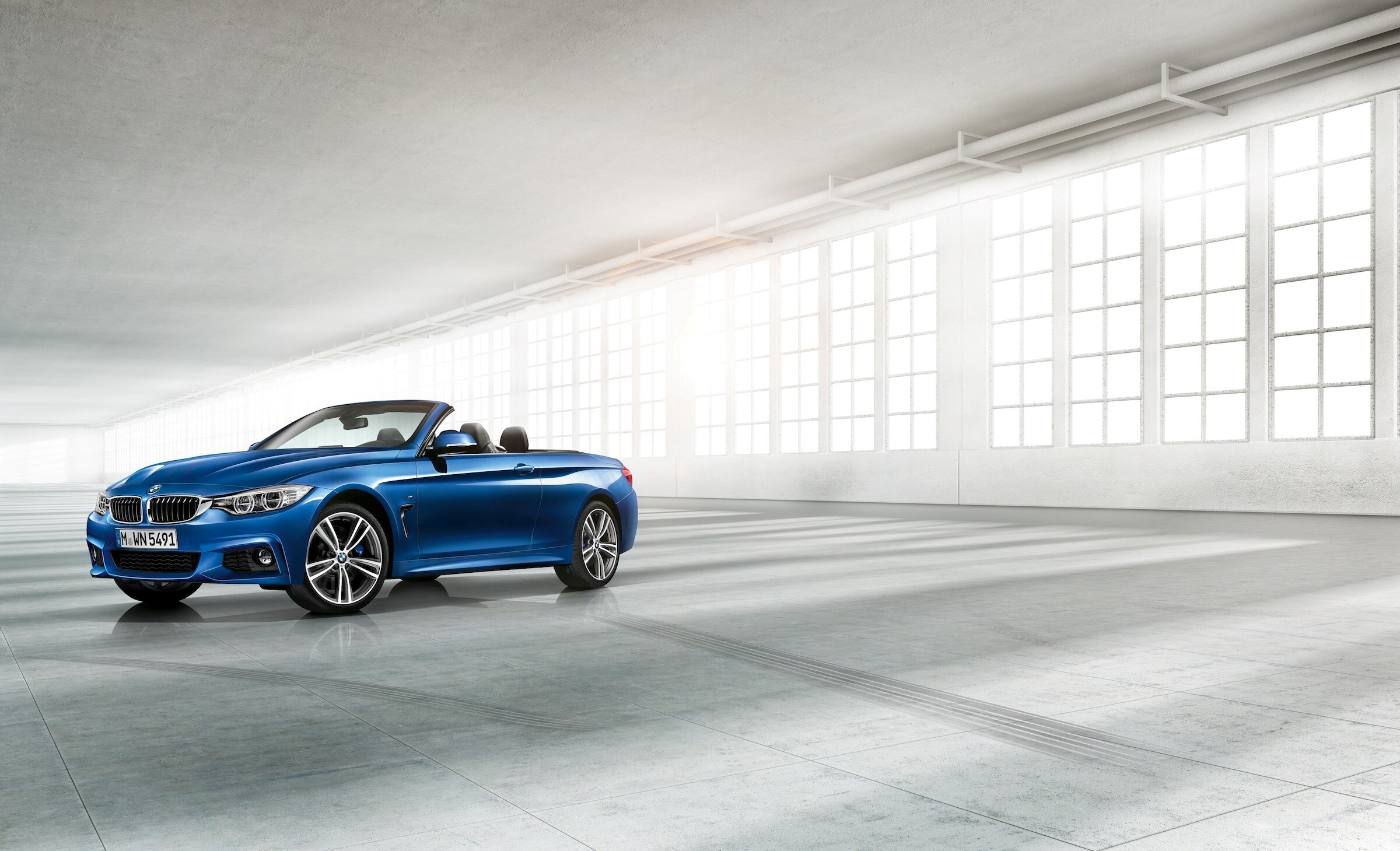 Latest New Blue BMW 4 Series Convertible Open Car Wallpaper