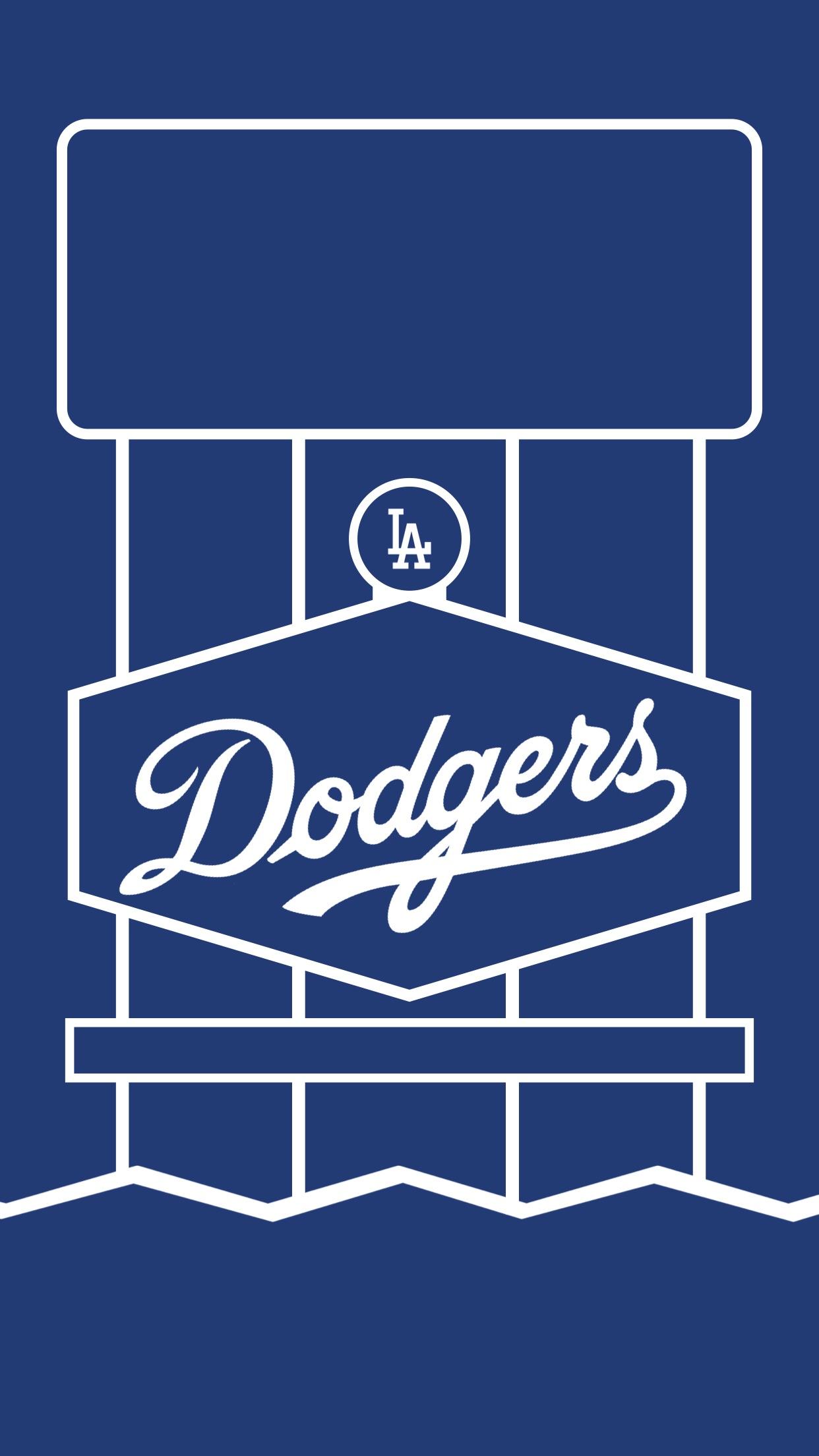 minimal dodger iPhone wallpaper I made! The time and date fit perfectly in the lights rectangle
