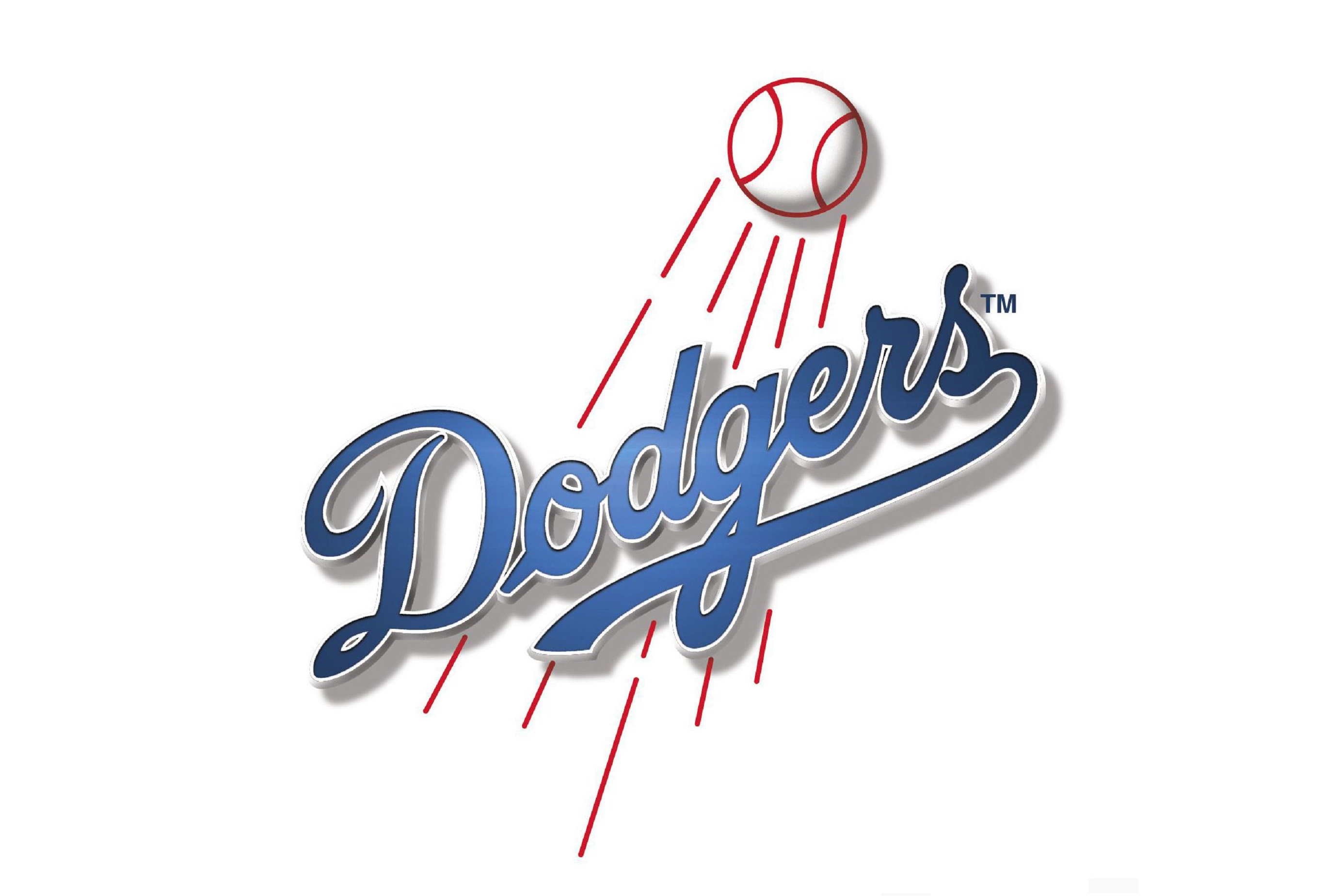 Download wallpapers Los Angeles Dodgers, golden logo, MLB, blue