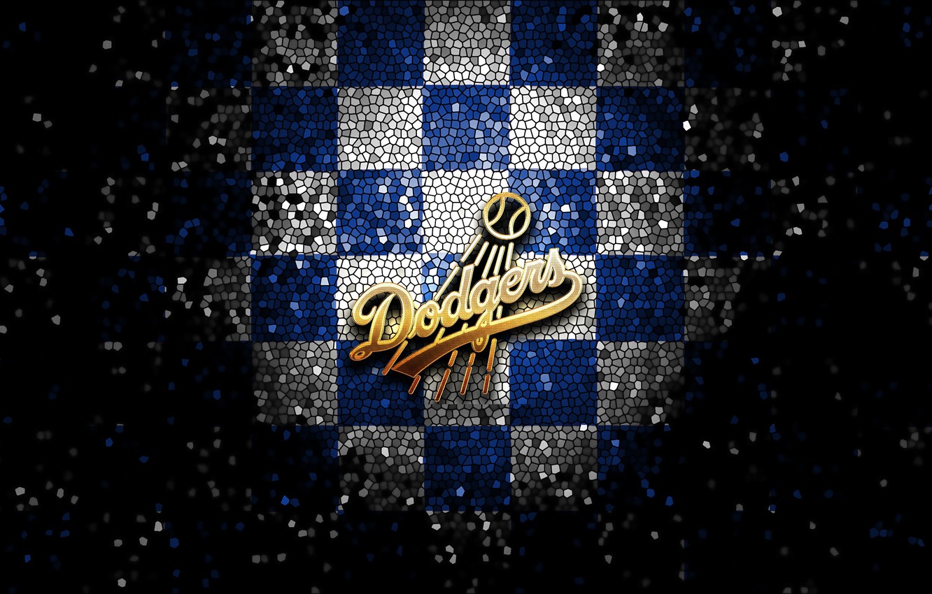 Wallpaper wallpaper, sport, logo, baseball, glitter, checkered, MLB, Los Angeles Dodgers image for desktop, section спорт