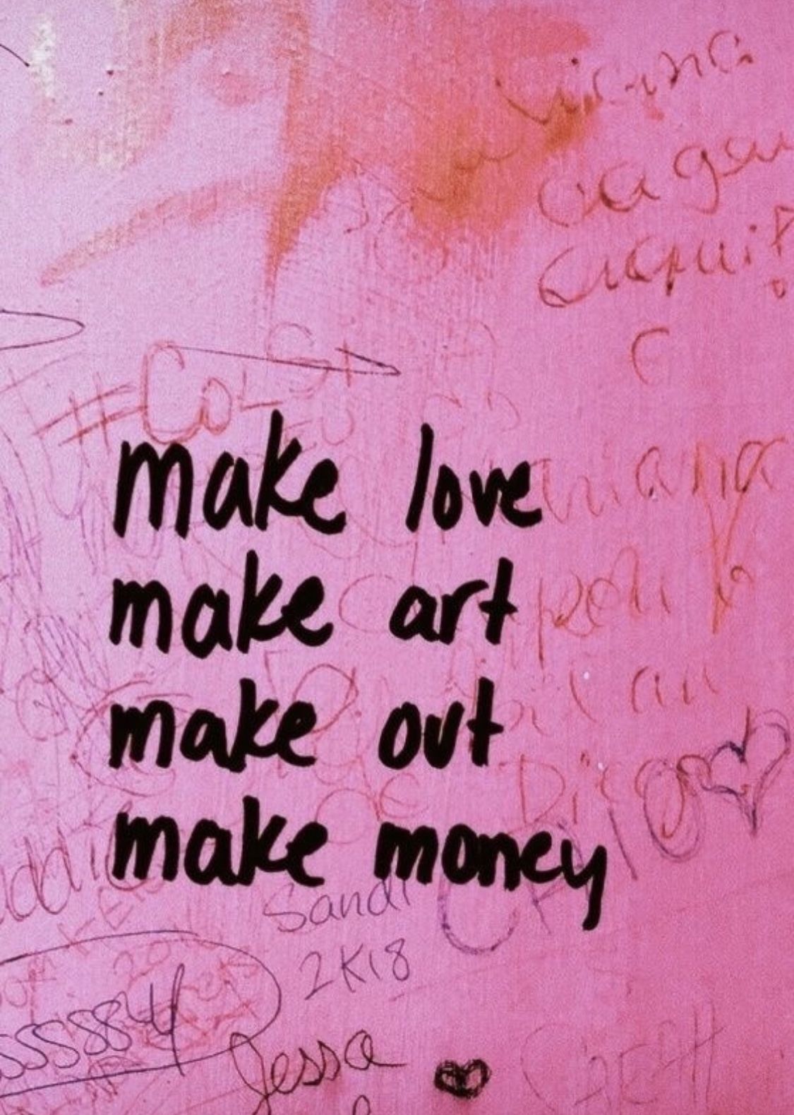 make art, make out, make love. Picture collage wall, Art collage wall, Photo wall collage