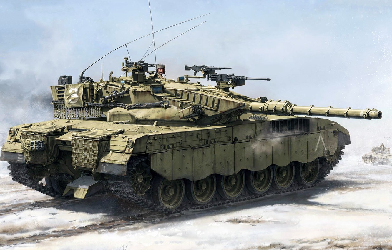 Wallpaper Merkava, main battle tank, Merkava, Mk.I Hybrid image for desktop, section оружие