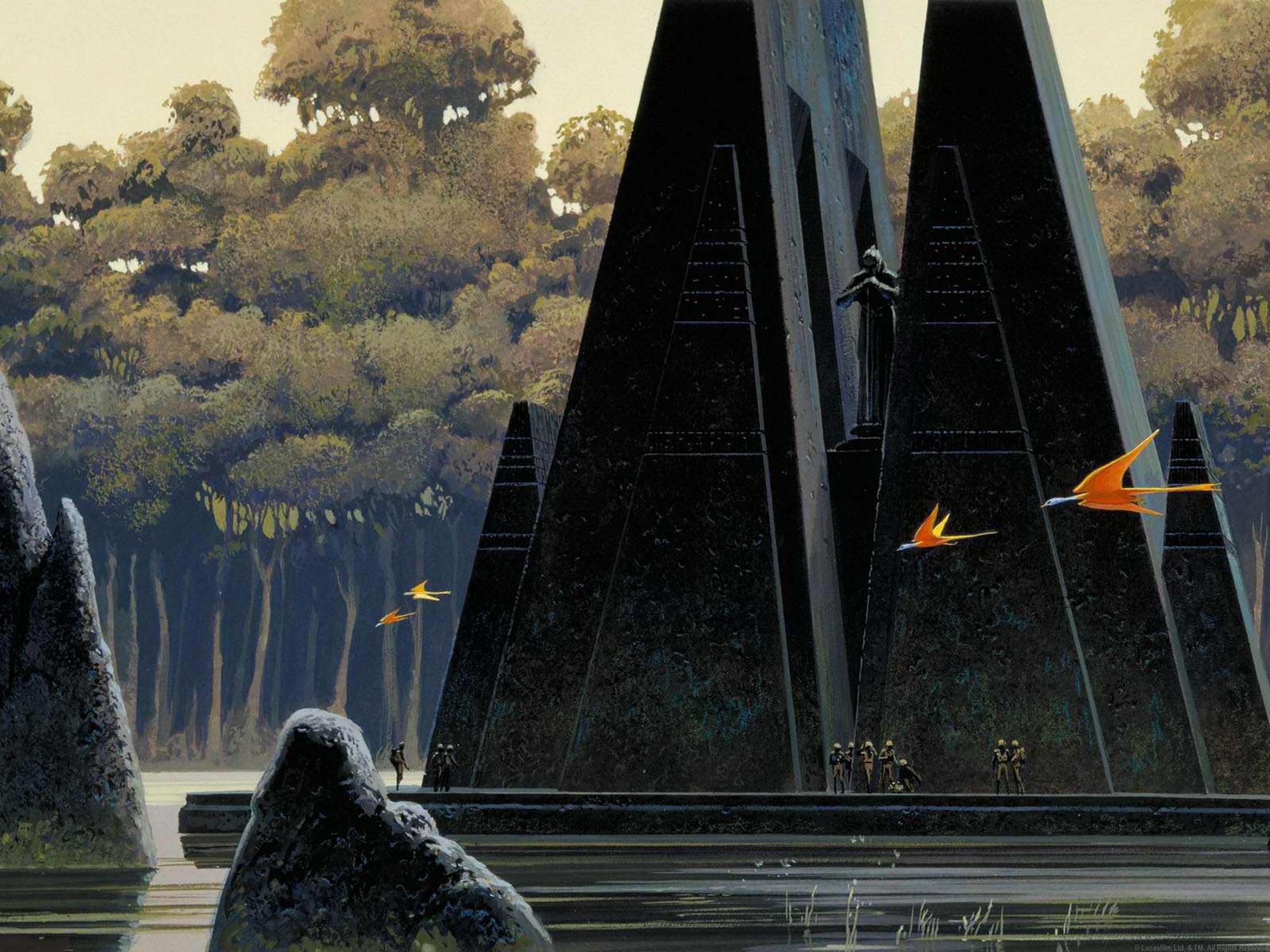 Star Wars Landscapes Trees M Temple Concept Art