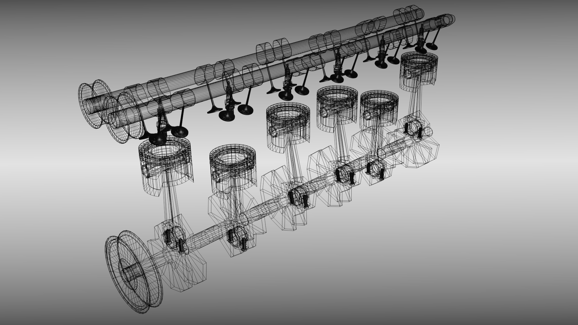 3D engine wallpaper, 3D modeling, drawing, auto part, sketch, technical drawing