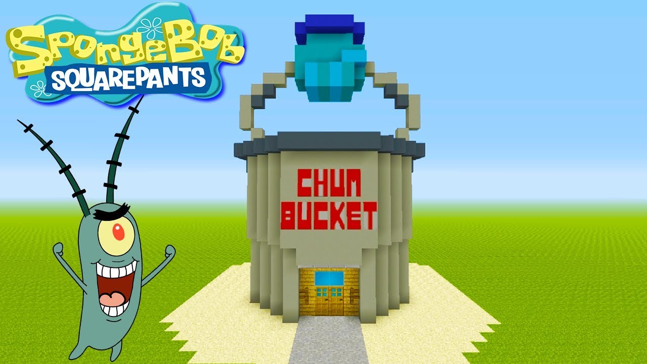 Minecraft Tutorial: How To Make The Chum Bucket Spongebob Squarepants. Disney minecraft, Minecraft tutorial, Minecraft