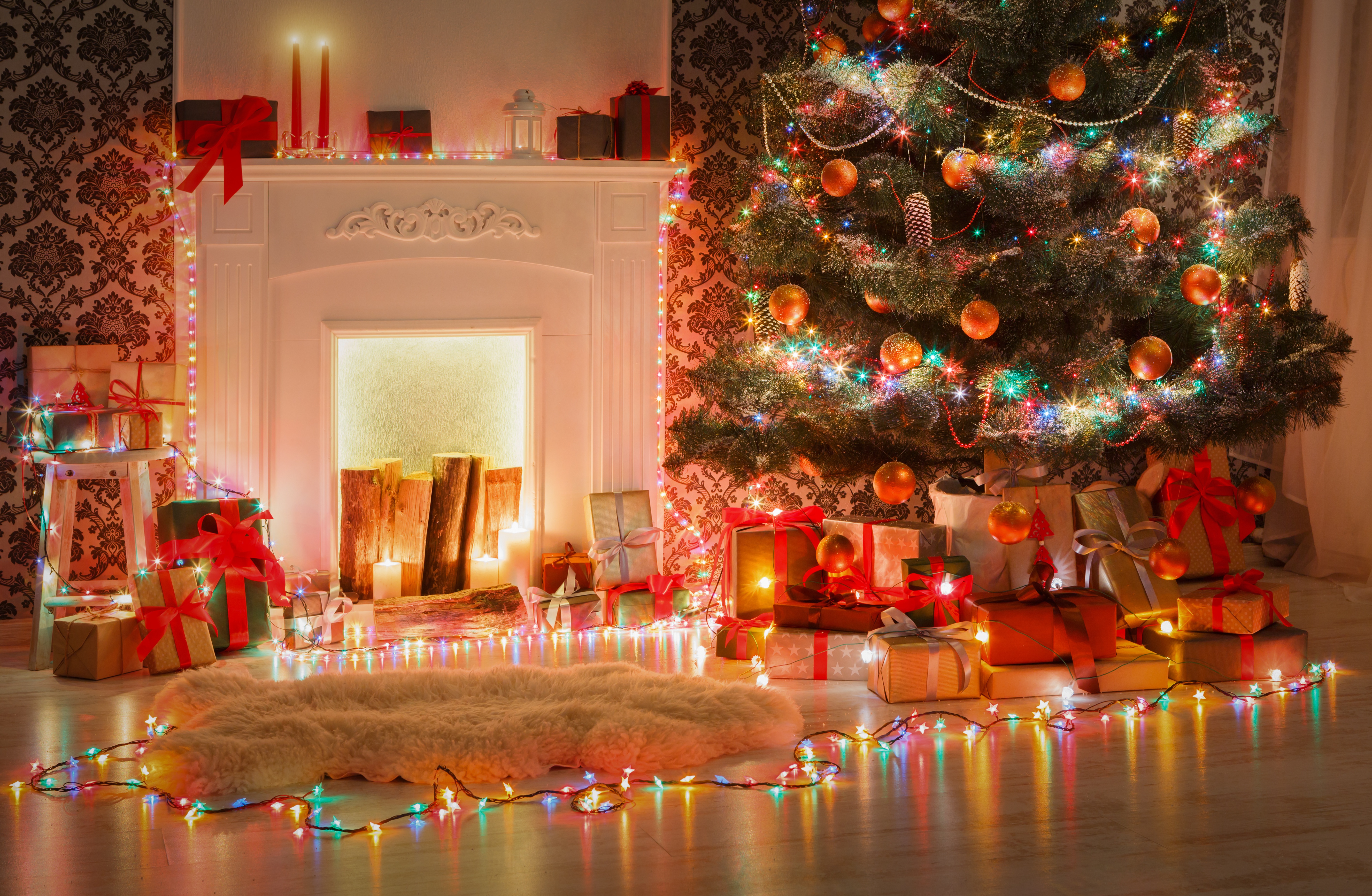 Christmas Lights 4k Ultra HD Wallpaper