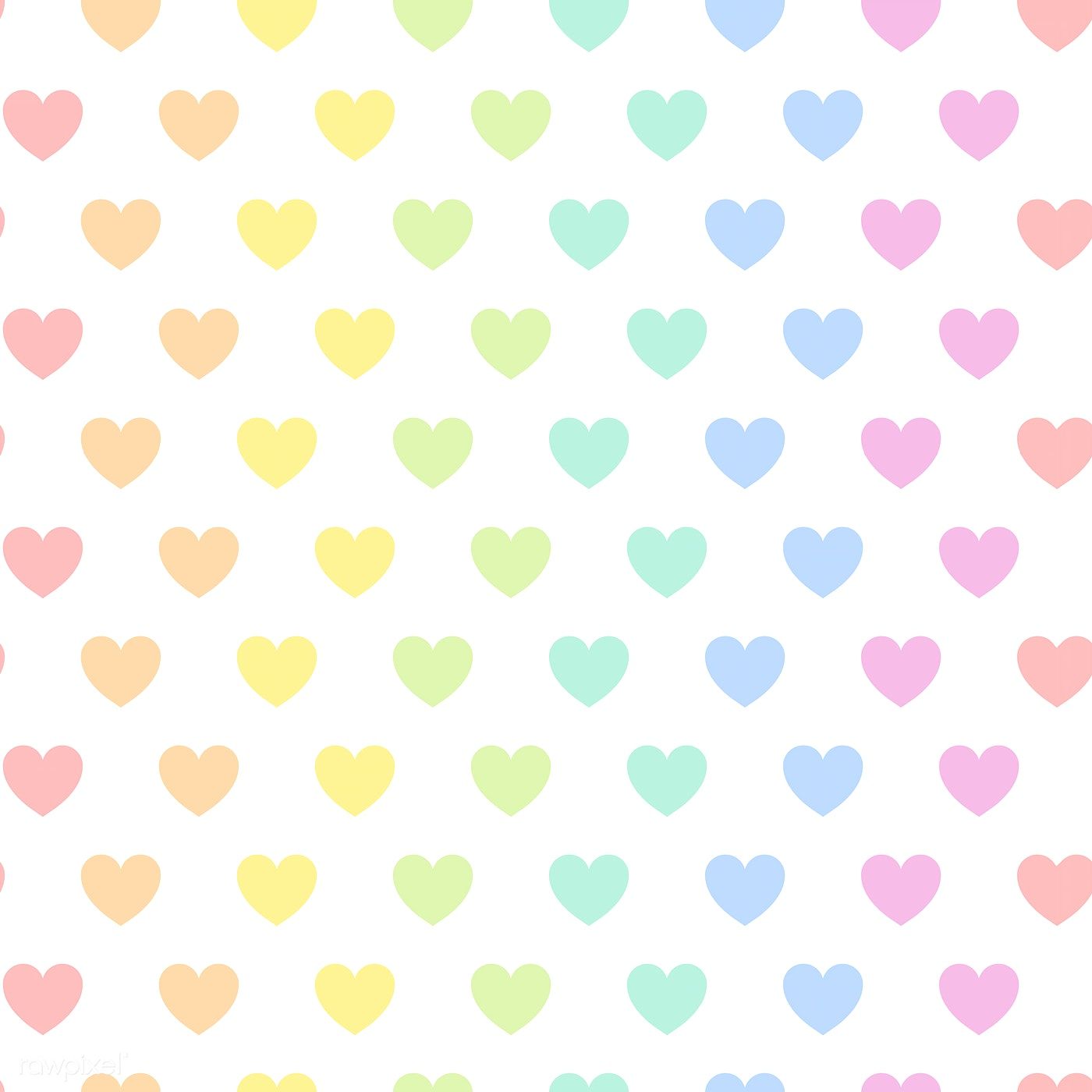 Pastel Rainbow Heart Wallpaper