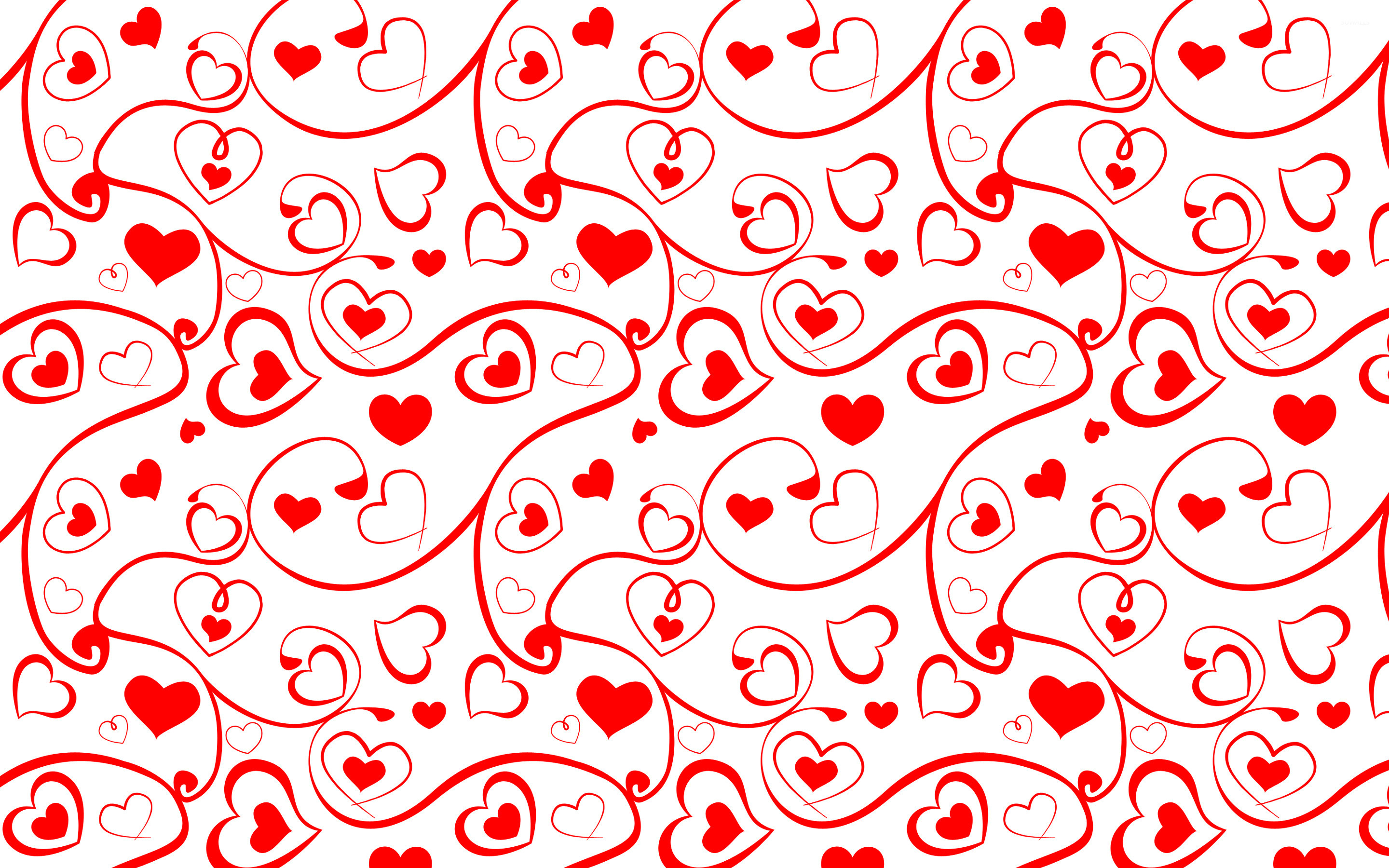 Heart and swirl pattern wallpaper wallpaper