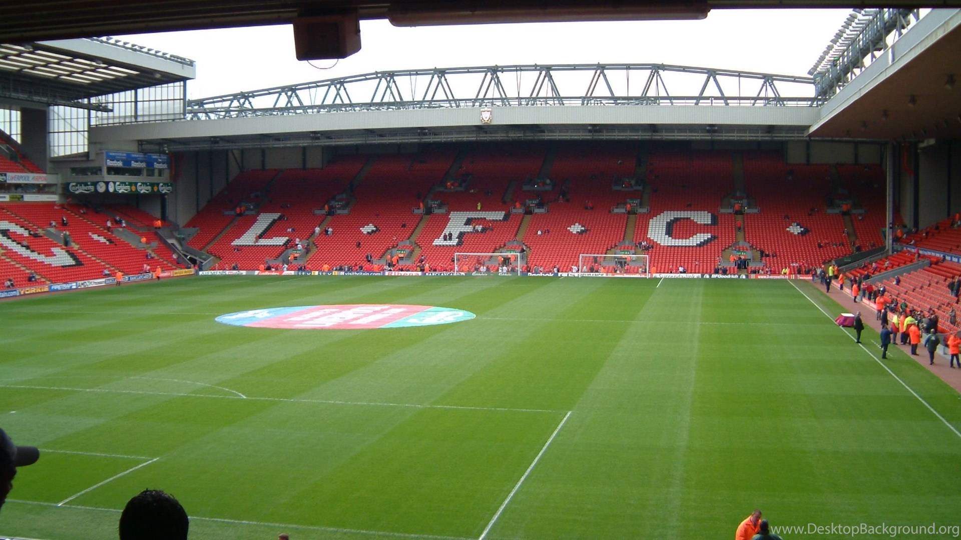 Liverpool FC The Kop, Anfield Stadium Desktop Background