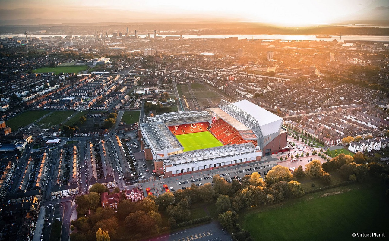 Anfield Road Stadium Liverpool FC Liverpool Building Football Wallpaper:1290x800