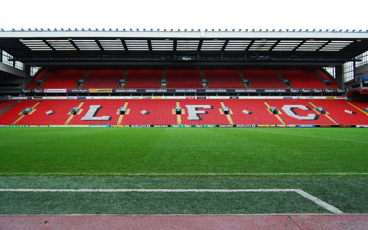 Anfield Stadium Pitch Statium HD Wallpaper