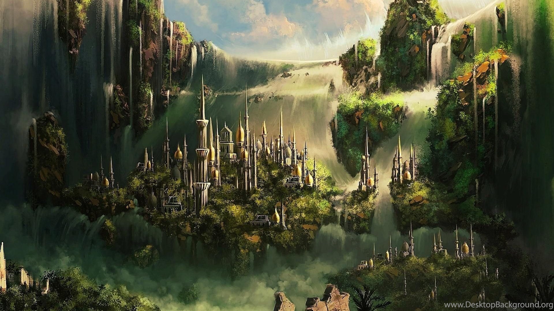 Fantasy City Desktop Background