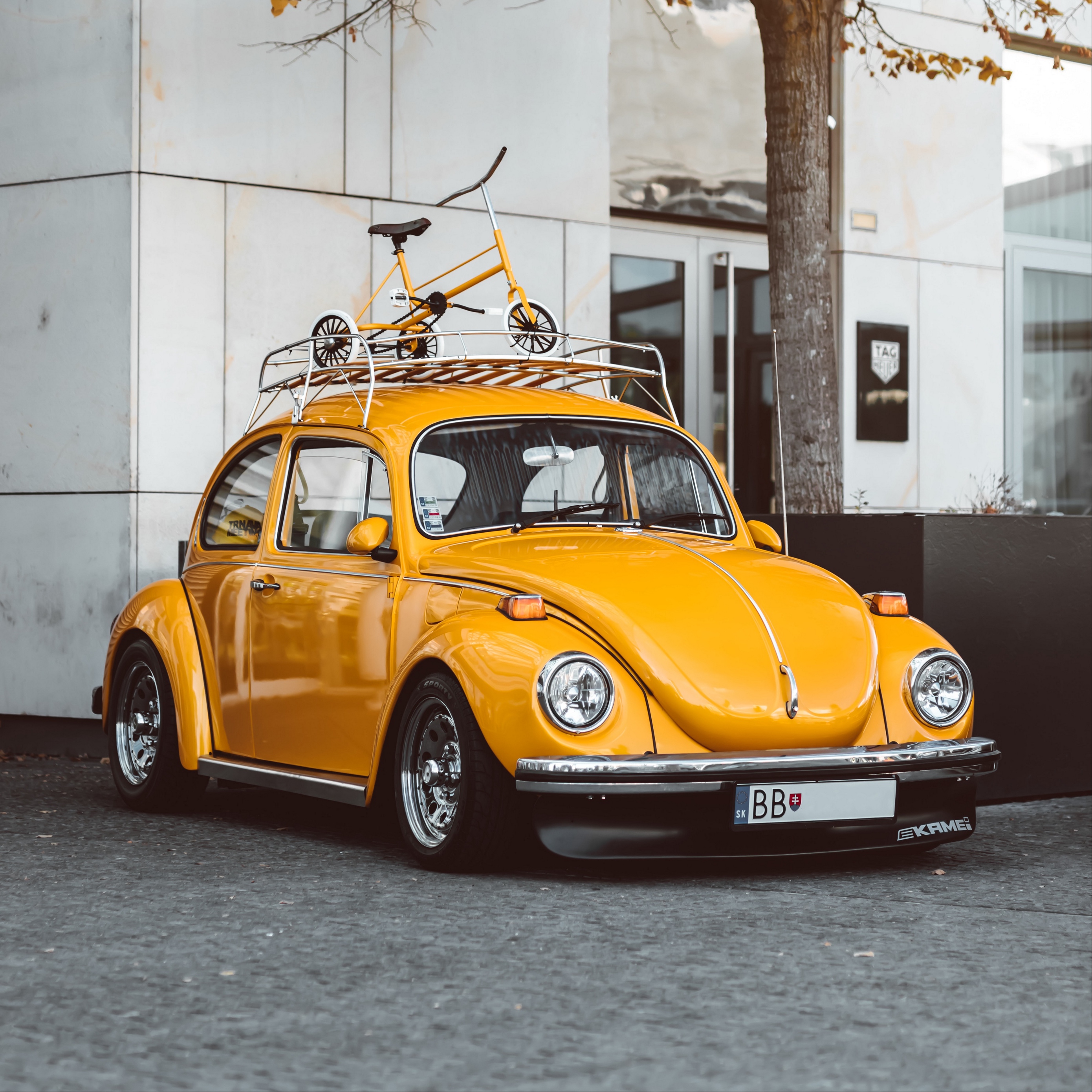 Wallpaper Volkswagen Beetle, Volkswagen, Car, Yellow, Beetle Background