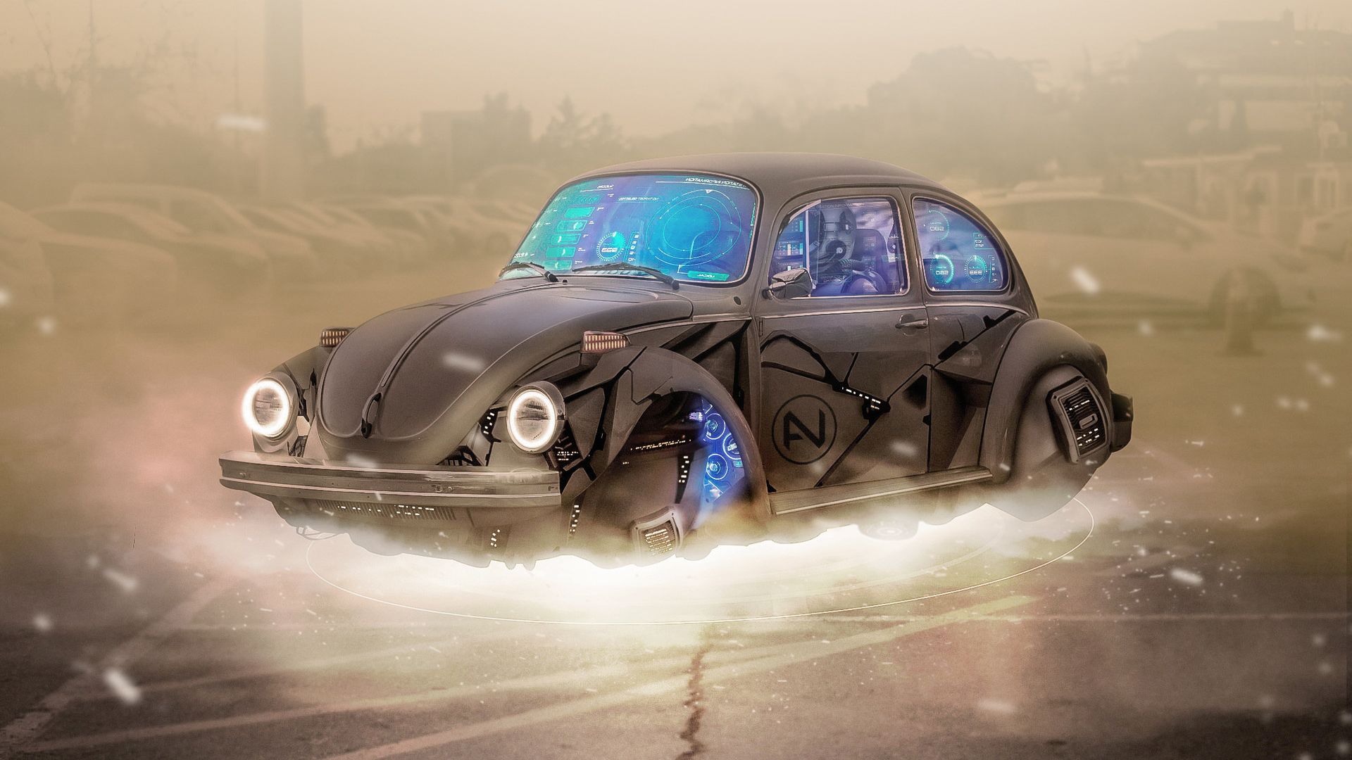 Desktop wallpaper tyre less, volkswagen beetle, futurist & modern car, HD image, picture, background, cee2cf