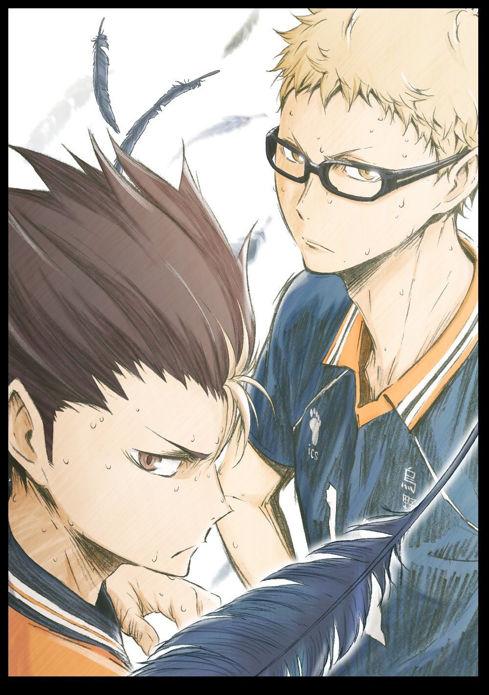 Nishinoya and Tsukishima. Haikyuu tsukishima, Haikyuu nishinoya, Nishinoya yuu