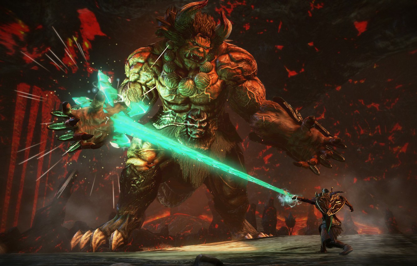 Wallpaper demon, game, monster, devil, fight, oni, tengu, Toukiden 2, Toukiden image for desktop, section игры