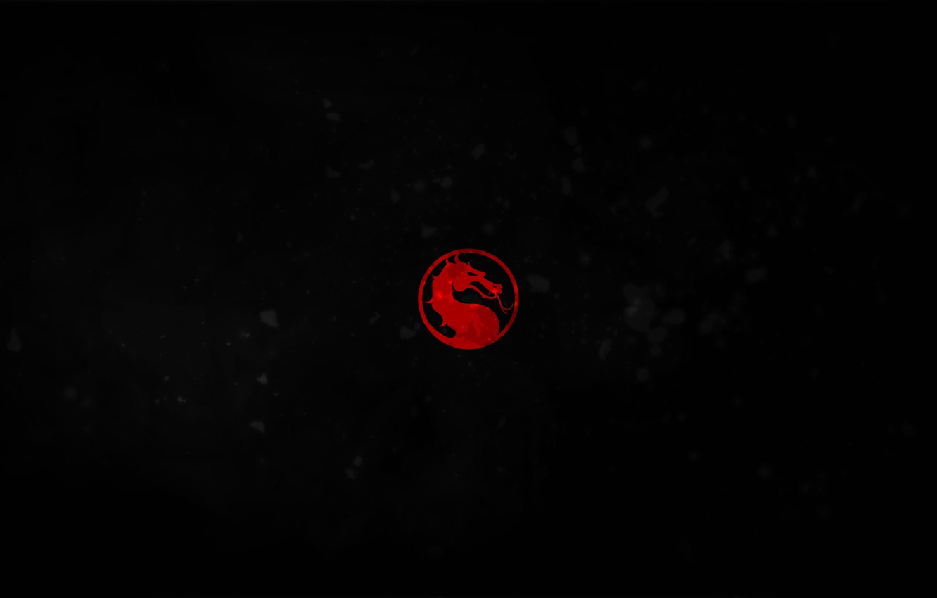 Wallpaper red, black, dragon, emblem, mortal combat image for desktop, section минимализм