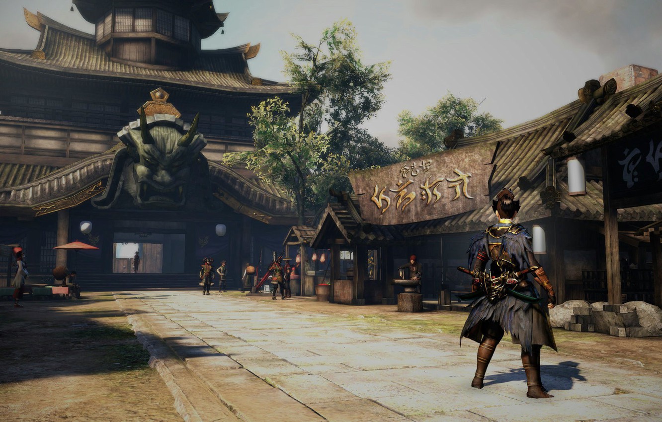 Wallpaper game, fighter, armor, man, japanese, kanji, Toukiden 2, Toukiden image for desktop, section игры