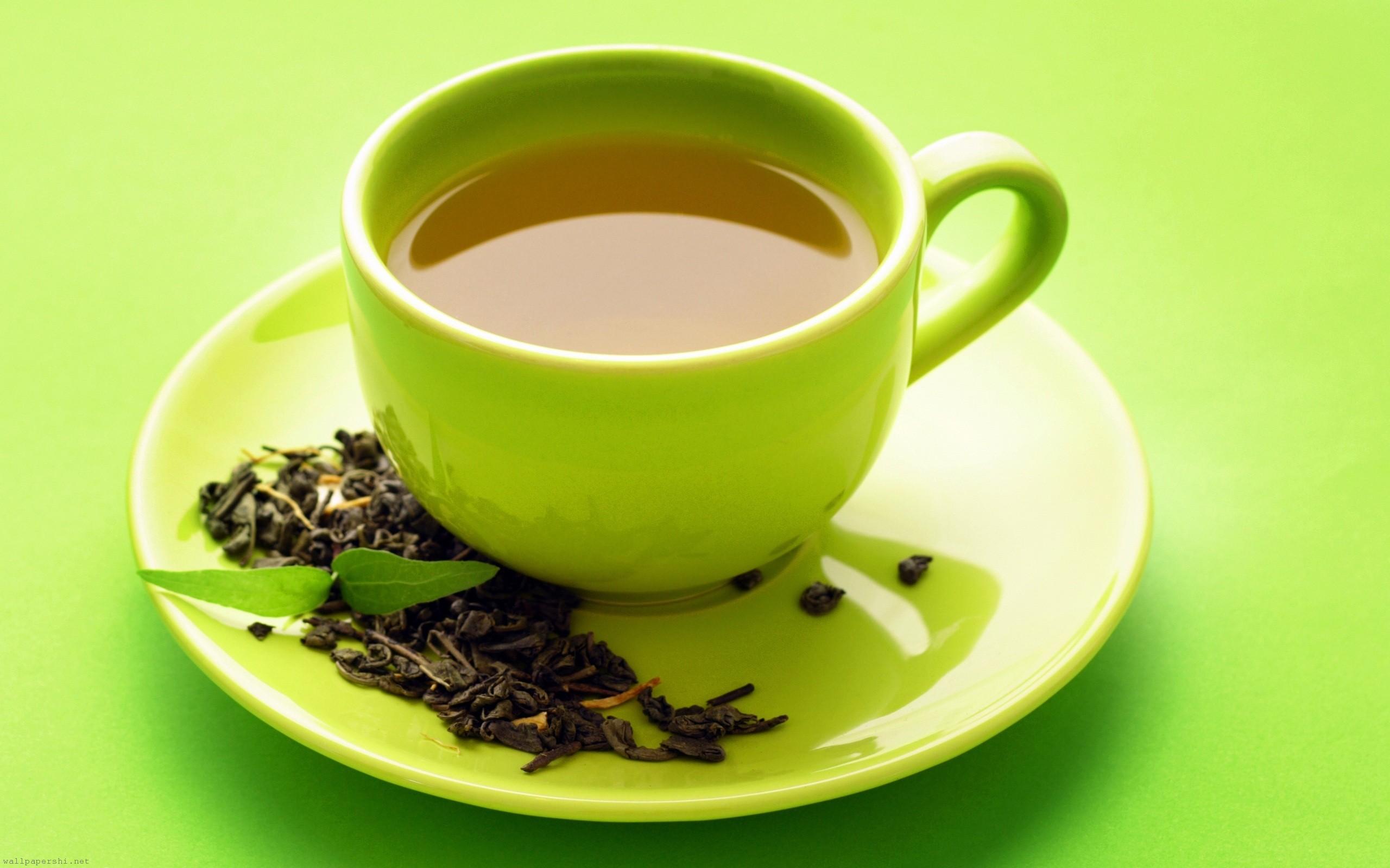Tea Cup Leaves Widescreen Wallpaper 24015