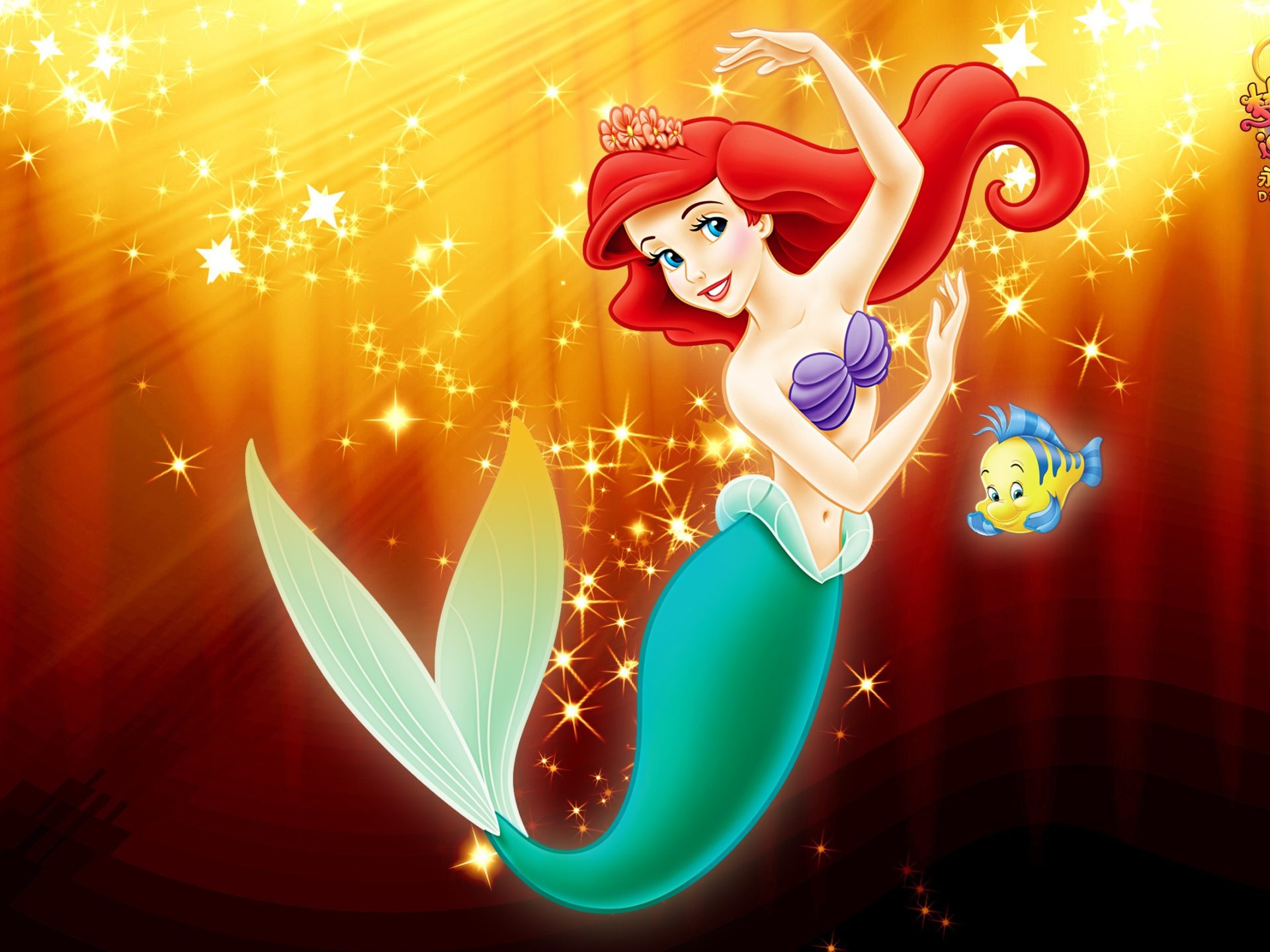 Little Mermaid's Ariel cartoon fantasy HD Wallpaper for Desktop, Wallpaper13.com
