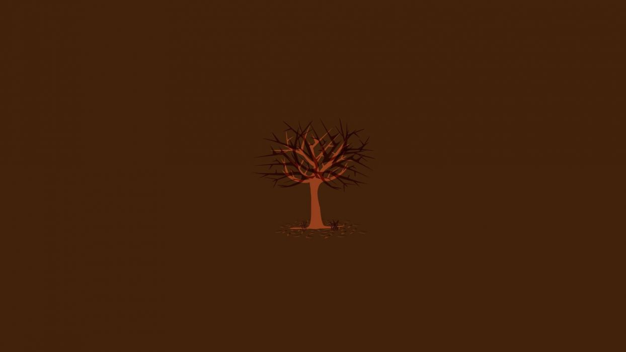 Minimalistic trees autumn wallpaperx1080
