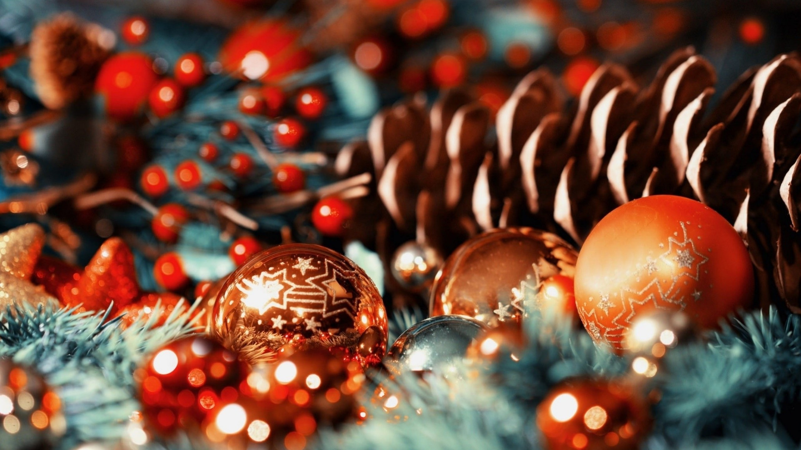 Download 2560x1440 Christmas Decorations, Ornaments, Close Up Wallpaper For IMac 27 Inch