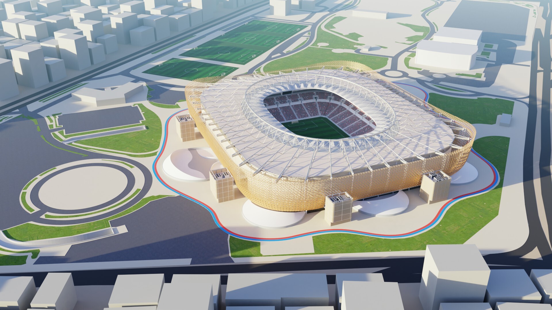 Al rayyan stadium 3D model fifa world cup 2022 Qatar, Muhammad Alnazir
