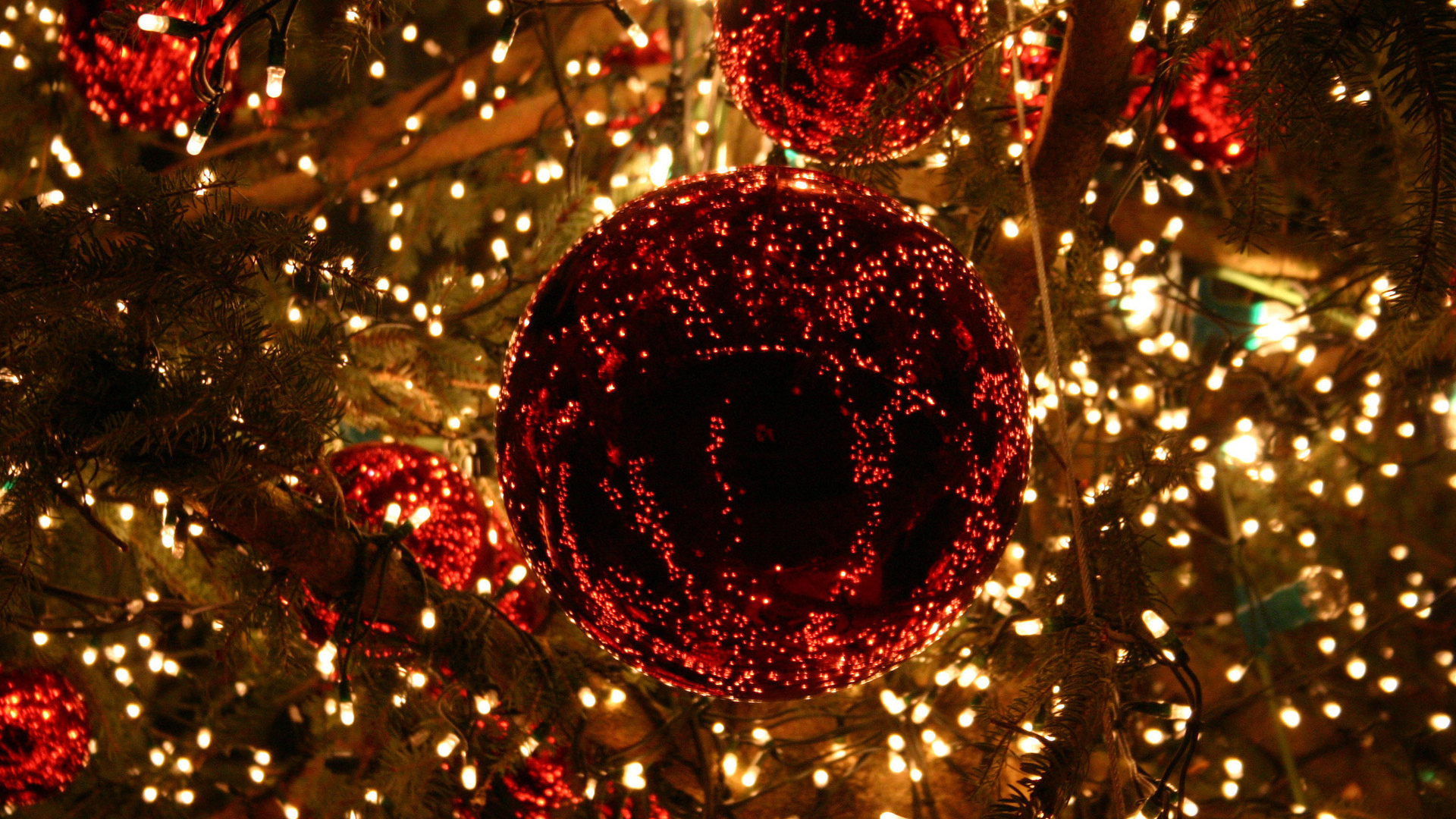 1920x1080 mood, light, Christmas ball, sparkles