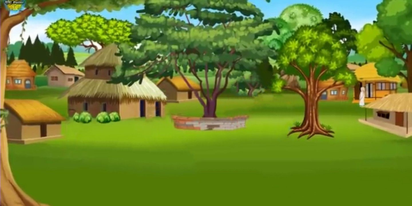 Scenery of cartoon village. Cartoon background, Background picture, Background image