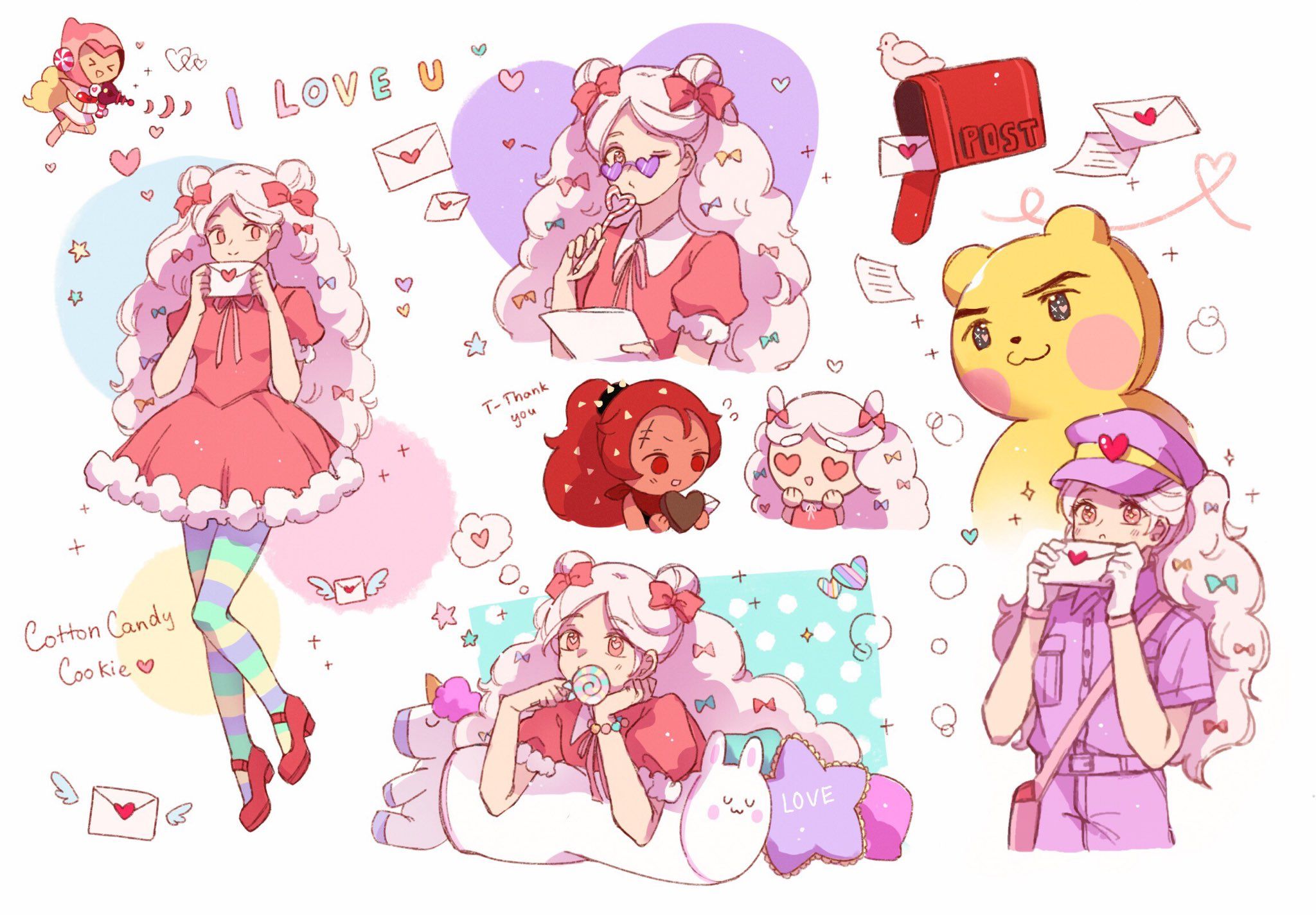 Cool PR.. Cookie run, Cotton candy cookies, Cute art