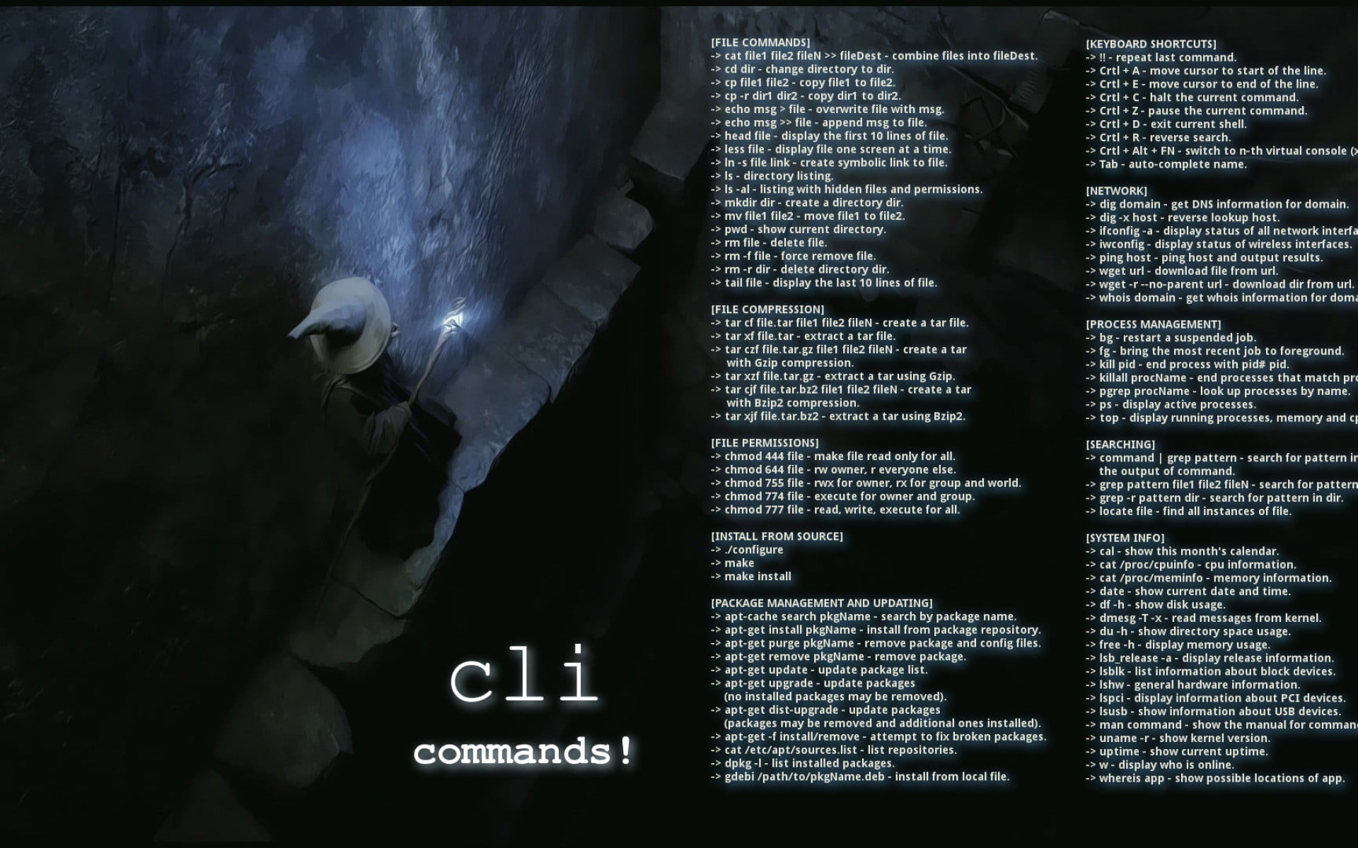 Wallpaper Cli Commands Poster, Gandalf, Linux, Debian • Wallpaper For You