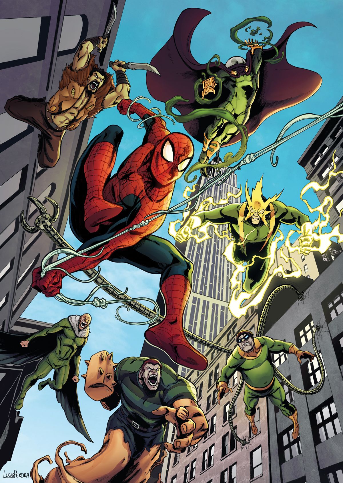 Spiderman and The Sinister Six. Marvel spiderman art, Amazing spiderman, The sinister six