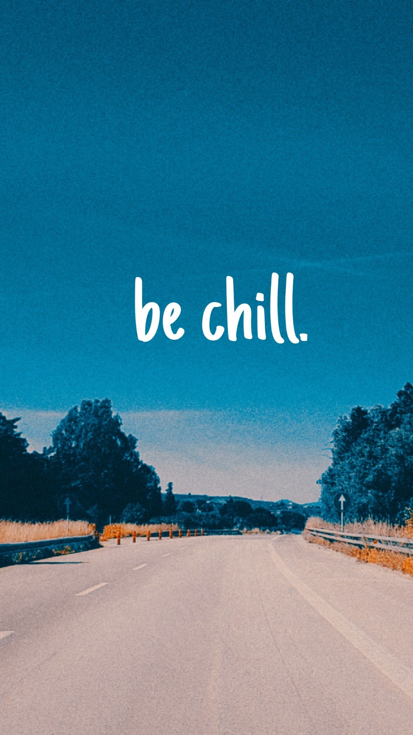 Be chill. Wallpaper. Chill wallpaper, Cute blue wallpaper, Blue sky wallpaper