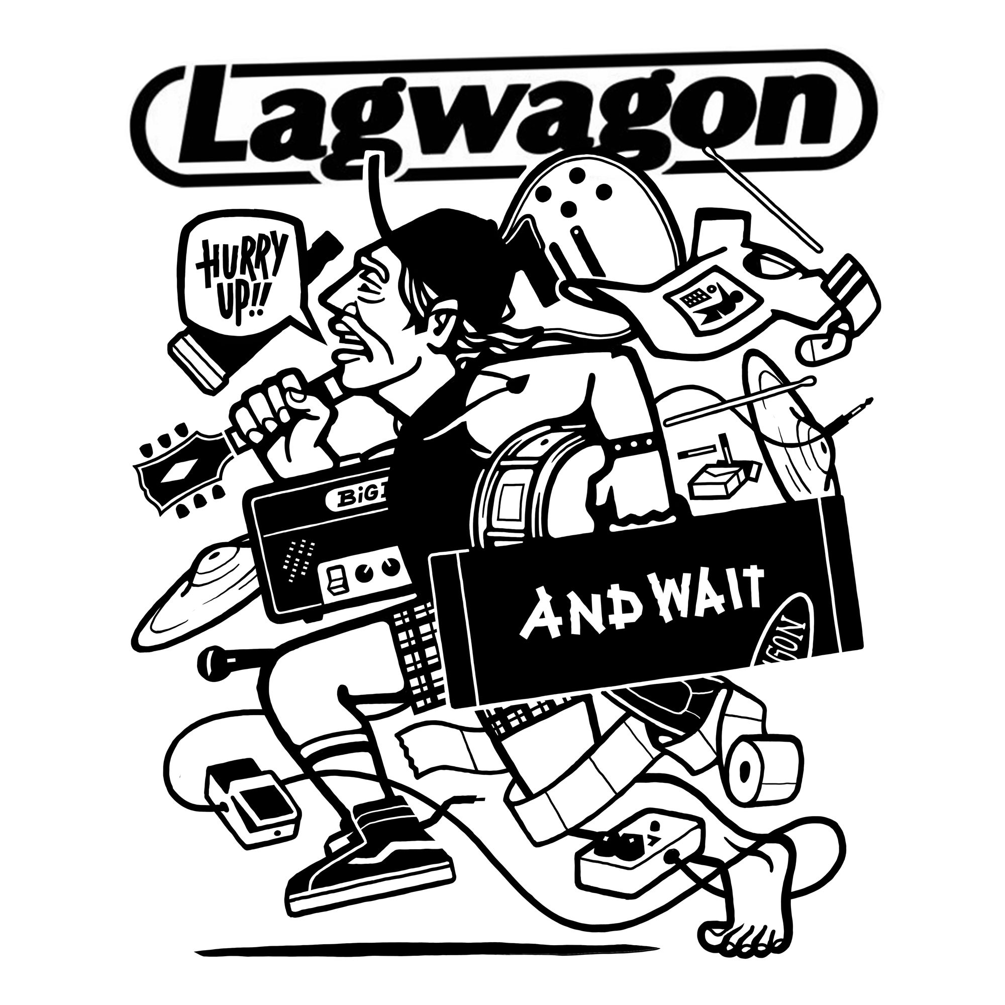 Hurry up and wait by Lawerta Illustration for Lagwagon´s merchandise. Rock and roll, Character illustration, Illustration