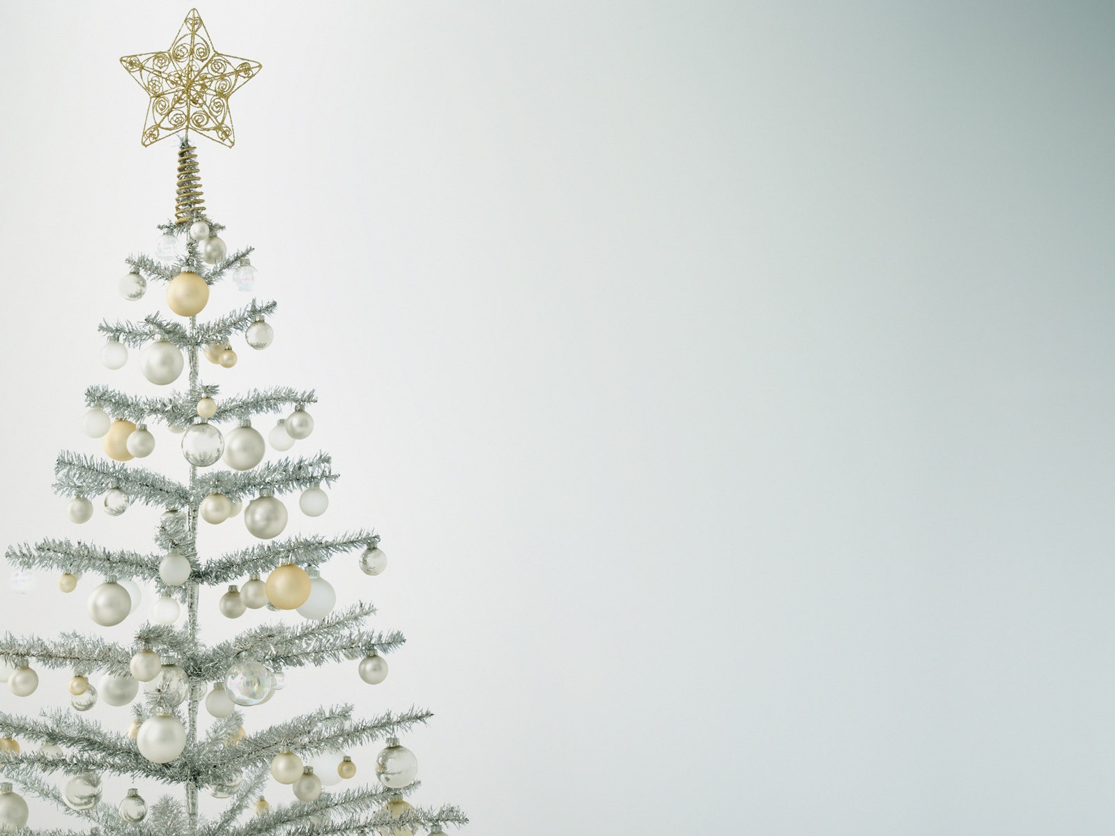 Silver Christmas Tree small decorative wallpaper