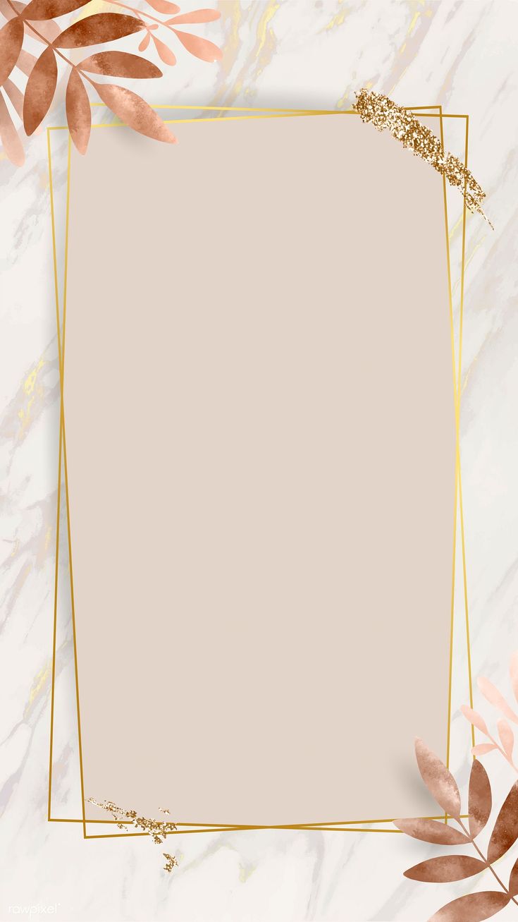Download Premium Image Of Leafy Golden Rectangle Frame Background Wallpaper HD