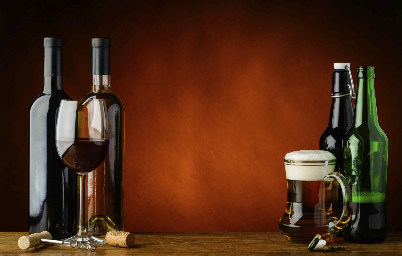 Wallpaper wine, beer, drinks image for desktop, section еда