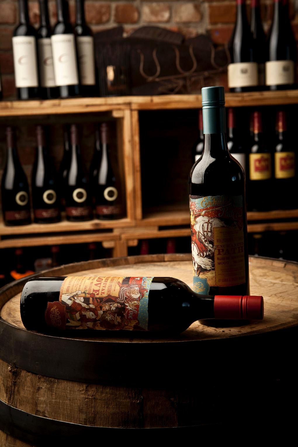 Wine Bottle Barrel HD Wallpaper For Mobile