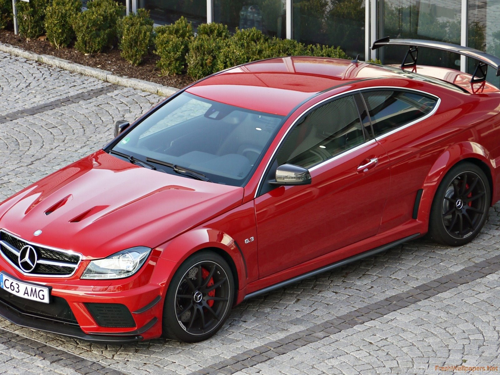 Mercedes Benz C63 Amg Red Wallpaper Desktop Background