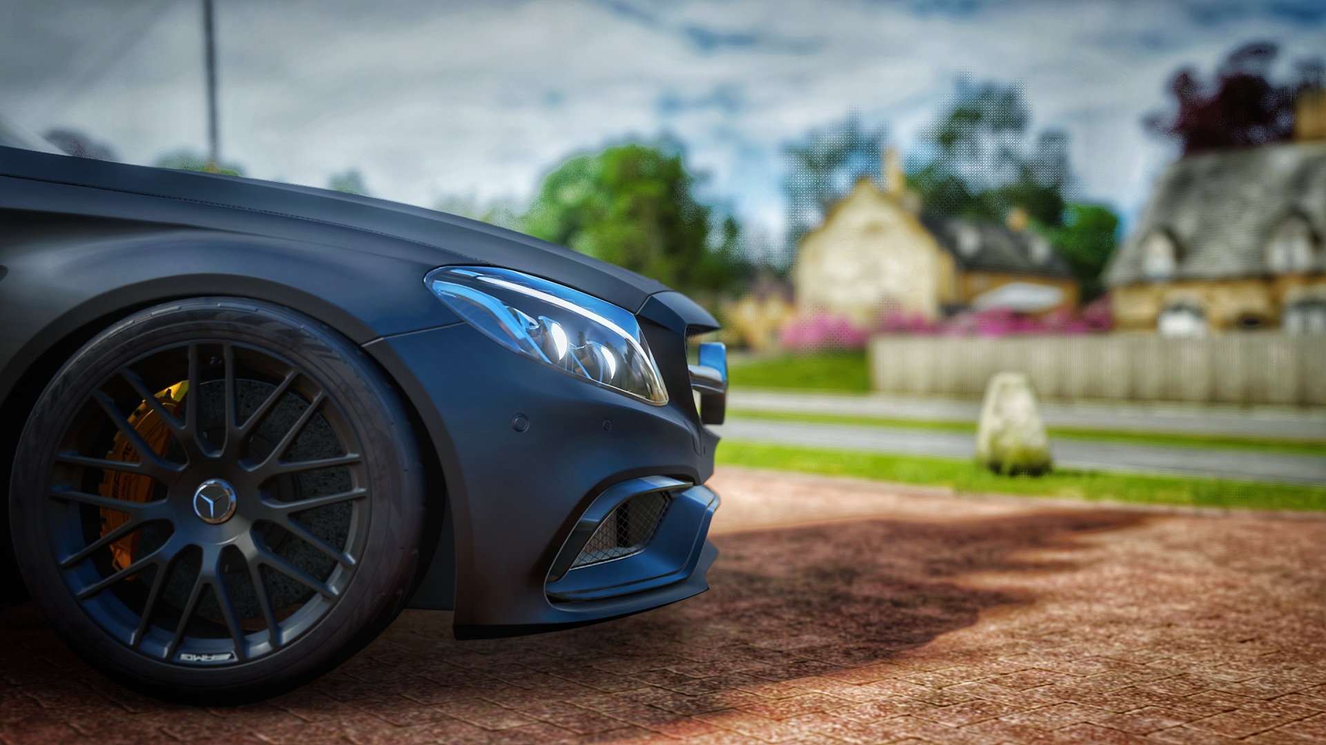 Wallpaper, Mercedes Benz C63 AMG, C63 AMG, Mercedes AMG, Forza Horizon video games, car, c63s 1920x1080