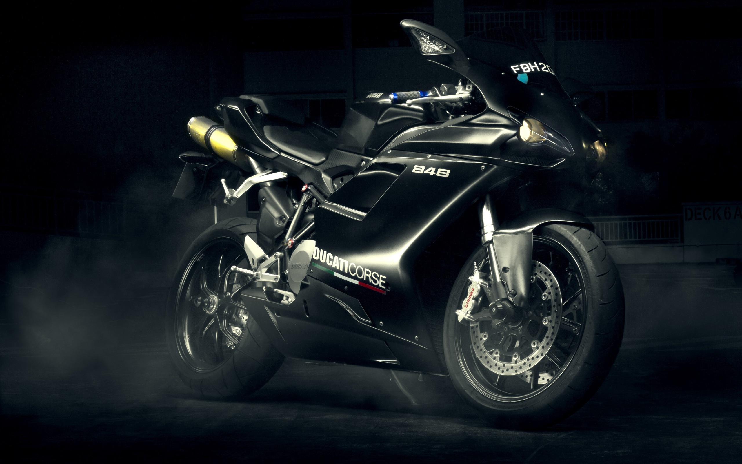 Wallpaper Ducati 848 Evo black motorcycle 2560x1600 HD Picture, Image